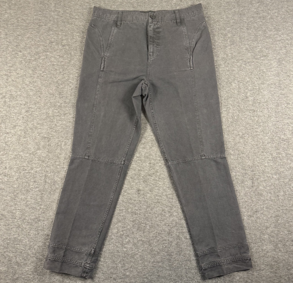 J Crew Pants Womens 2 Gray Utility High Rise Girlfriend Chino Straight Leg